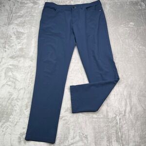 Public Rec Commuter Pants Men 38x34 Blue Straight Chino Office Athleisure Lounge
